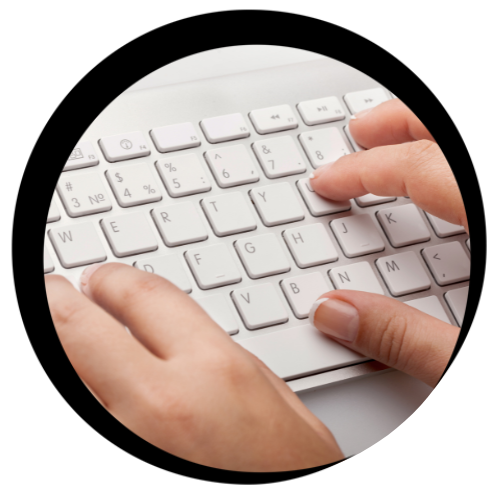 OccaTEL register your interest with us stock image of computer keyboard